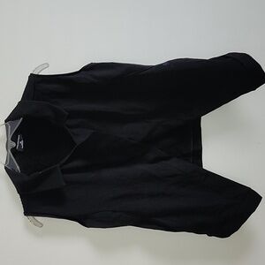 Maggies Organics Women's Black Collared Vest Pockets Womens Size Medium